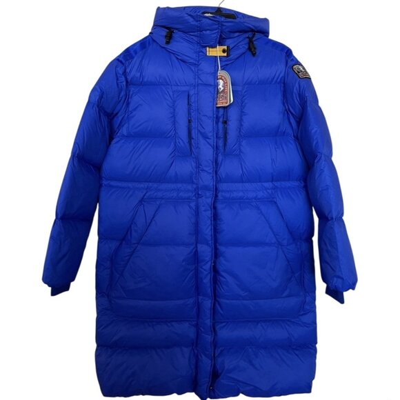 Parajumpers Coat Jacket Womens Size Large L Blue Polar Puffer Long Hooded Eira - Picture 1 of 14